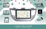 Магнитола для Hyundai Tucson 2016-2018 (рамка серебро) - Vaycar VA23-0546 на Android 13, 4G SIM-слот