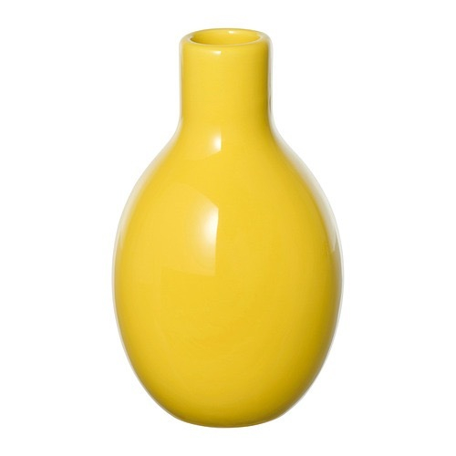 БЛОДБЖОРК BLODBJОRK Ваза 16 см, желтая