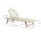 Шезлонг Dandara из веревки цвета экрю и стали с ножками из массива акации