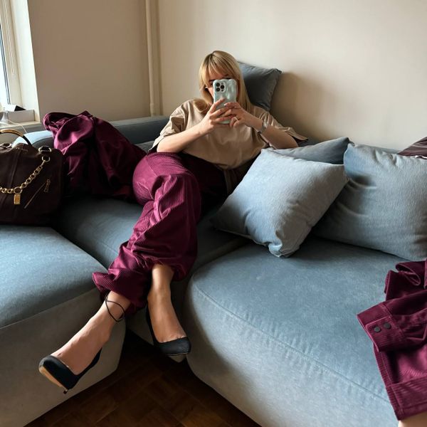 Брюки вельветовые #6 бордовые - фото 13