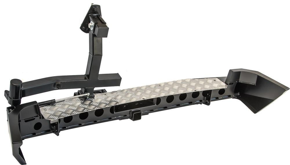 Бампер силовой задний Chevrolet Niva с квадратом под фаркоп, калиткой, подсветкой номера РИФ