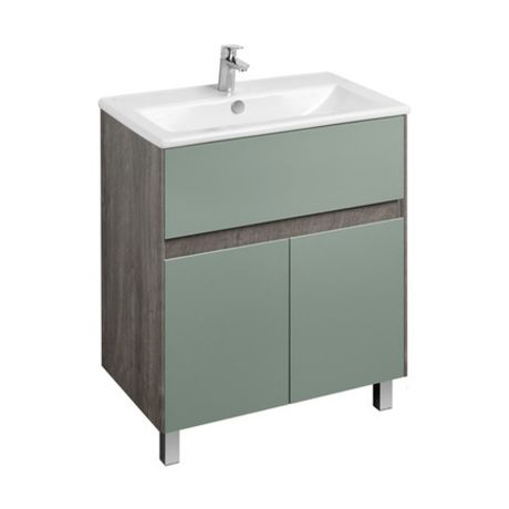 Тумба под раковину AQUATON Форест 75, дуб рошелье/сумеречный голубой