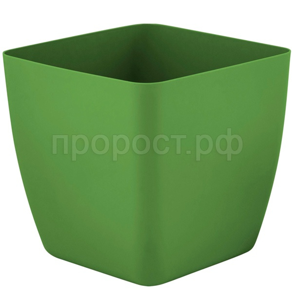 Кашпо пластикове InGreen vienna d19см h18см v5л квадрат оливковый