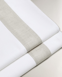 Zara Home - Простыня из хлопка с бордюром, белый, 240x280 см