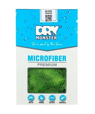 Dry Monster Premium (Green) - полотенце для сушки зеленое 50x60 см