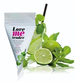 Съедобное согревающее массажное масло Love Me Tender Mojito с ароматом мохито - 10 мл.