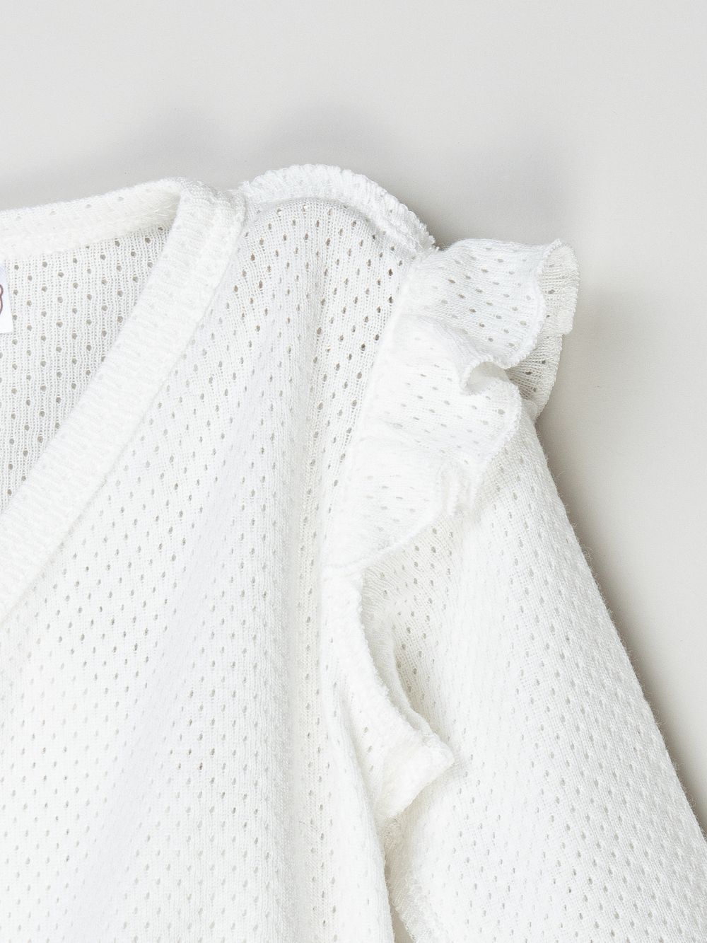 Слип на кнопках с крылышками "Молоко" из ажурного хлопка 0+