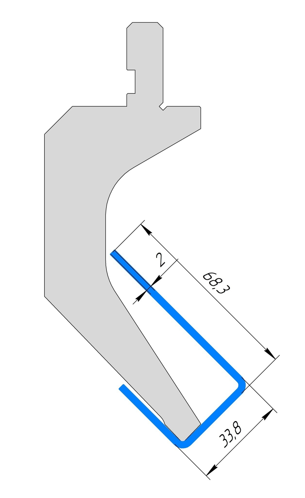 Пуансон AP 1061 88° H120 R0,8