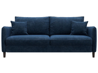 Диван прямой Лига-064 НПБ ВЕЛЮР BRUT 11 синий