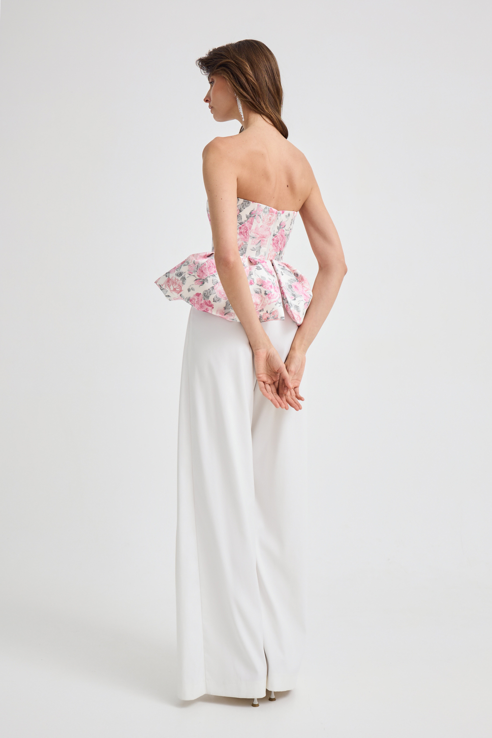 Корсет цветочный принт