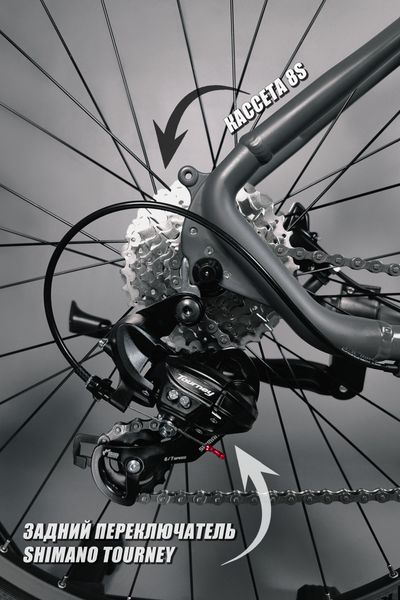 Велосипед алюминиевый горный TWITTER MTB RIDER (QR) 29 M315-24S