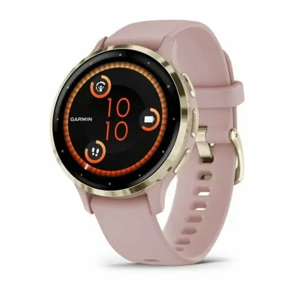Умные часы Garmin Venu 3S 41 мм, золотистый с розовым ремешком (Dust/Rose)