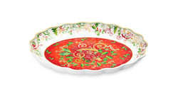 Блюдо 28х22см Lamart Palais Royal Рождественная Омела