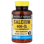 Mason Natural, Кальций 600 + витамин D3`` 100 таблеток