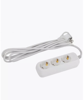 Удлинитель сетевой Intro UE330-W с заземлением 3 метра