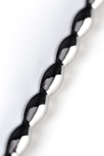 Уретральный плаг-косичка длинный серебристый 15,7 см