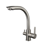 Смеситель для кухни 35к G4399 GAPPO с вых. для питьевого фильтра, нерж. сталь, п/гайку САТИН