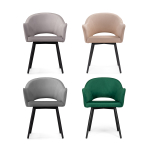 Стул на металлокаркасе Woodville Ойстер MR-11, черный, ножки черные