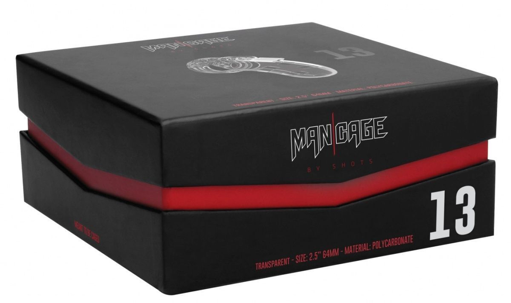 Прозрачный мужской пояс верности Cock Cage Model 13 Chastity 2.5 (Цвет: прозрачный)