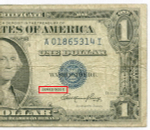 Банкнота США 1 доллар (серебряный сертификат) 1935E A 01865314 I. VG-F