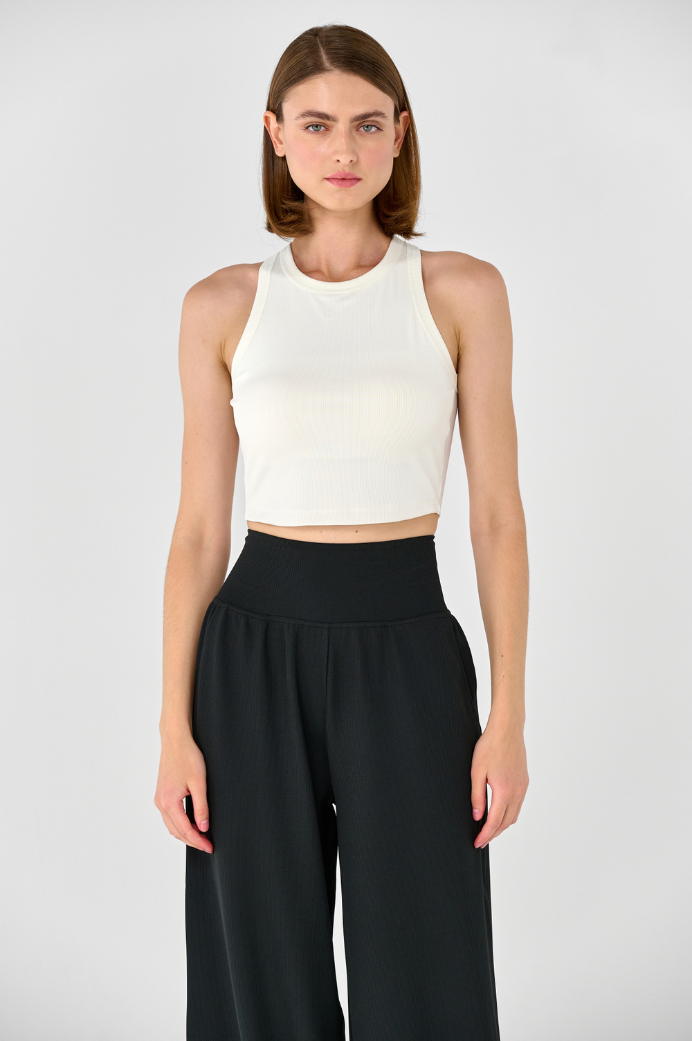 Брюки макси с манжетами с карманами