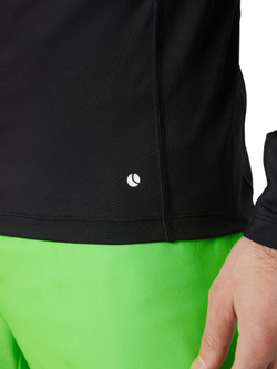 Мужская теннисная футболка теннисная Björn Borg Mock Neck Long Sleeve - черный