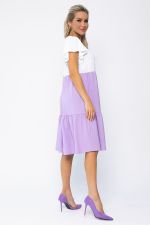 Платье Ветер перемен (бело-сиреневое) П13585-4М LT Collection