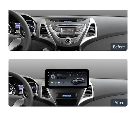 Магнитола для Hyundai Elantra 5 MD 2013-2015 рестайлинг - Teyes LUX ONE 360 монитор 12.3" 2K QLED на Android 10, CarPlay, 4G SIM-слот, 4 камеры в комплекте