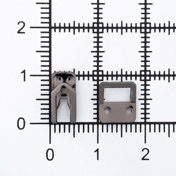 Крючки пришивные декоративные 15х7 мм, pewter, 10 шт