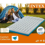 Мaтрас нaдувной Intex 67999 Camping 193х127х17 см / Матрас надувной Интекс двухместный велюровый в палатку для кемпинга и туризма