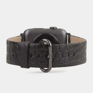 Ремешок для Apple Watch 40/41mm Classic из кожи аллигатора черного цвета