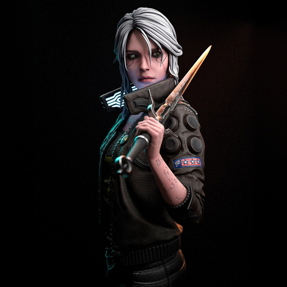 Cyberpunk Ciri - The Witcher / Cyberpunk 2077