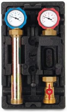 Насосная группа Rommer 1" с прямым контуром без насоса в теплоизоляции (RDG-1001-002501)