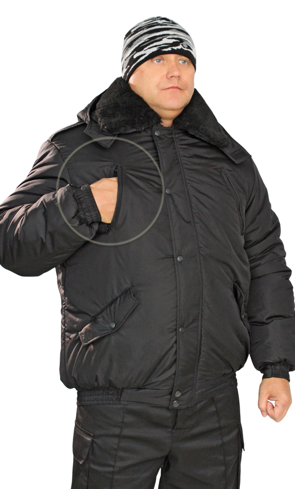 Куртка утеплённая "Норд" тк. Дюспа чёрная