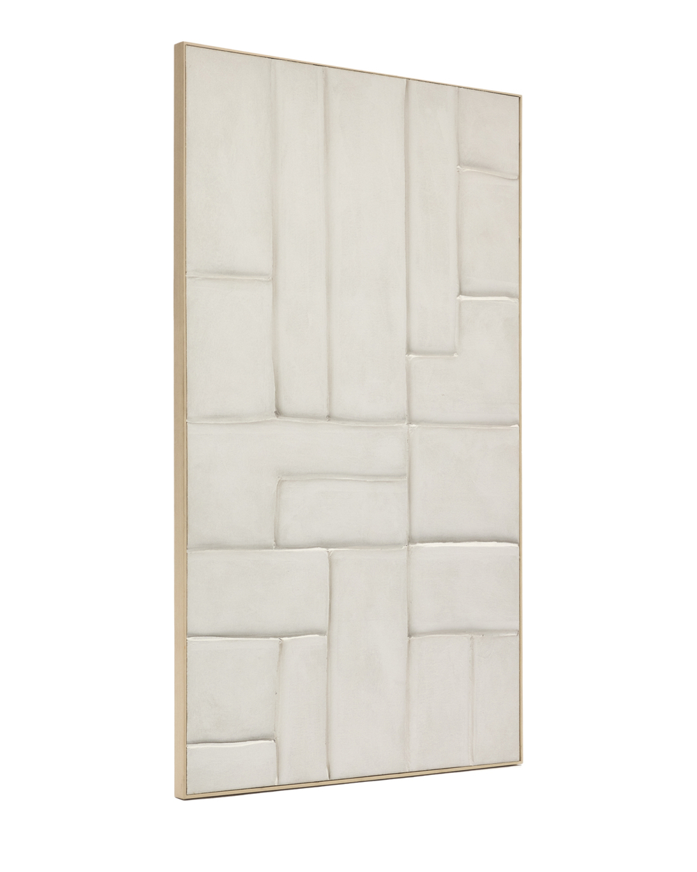 Klis Картина из белого льна с геометрическими фигурами, 120 х 200