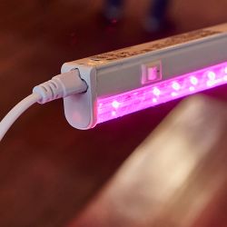 ULI-P43-24W-SPBX IP40 WHITE Светильник для растений светодиодный линейный. 872мм. выкл. на корпусе. Алюминий. Спектр с дальним красным для рассады и досвечивания в период роста. TM Uniel