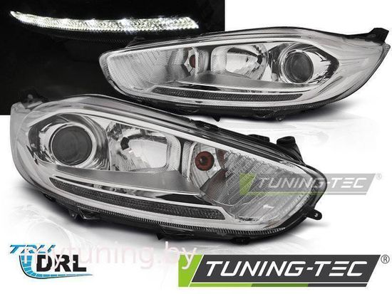 Передние фары True DRL для Ford Fiesta VII (13-16) Chrome