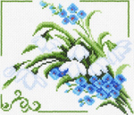 "Весенние цветы"-1330/1 канва с рисунком