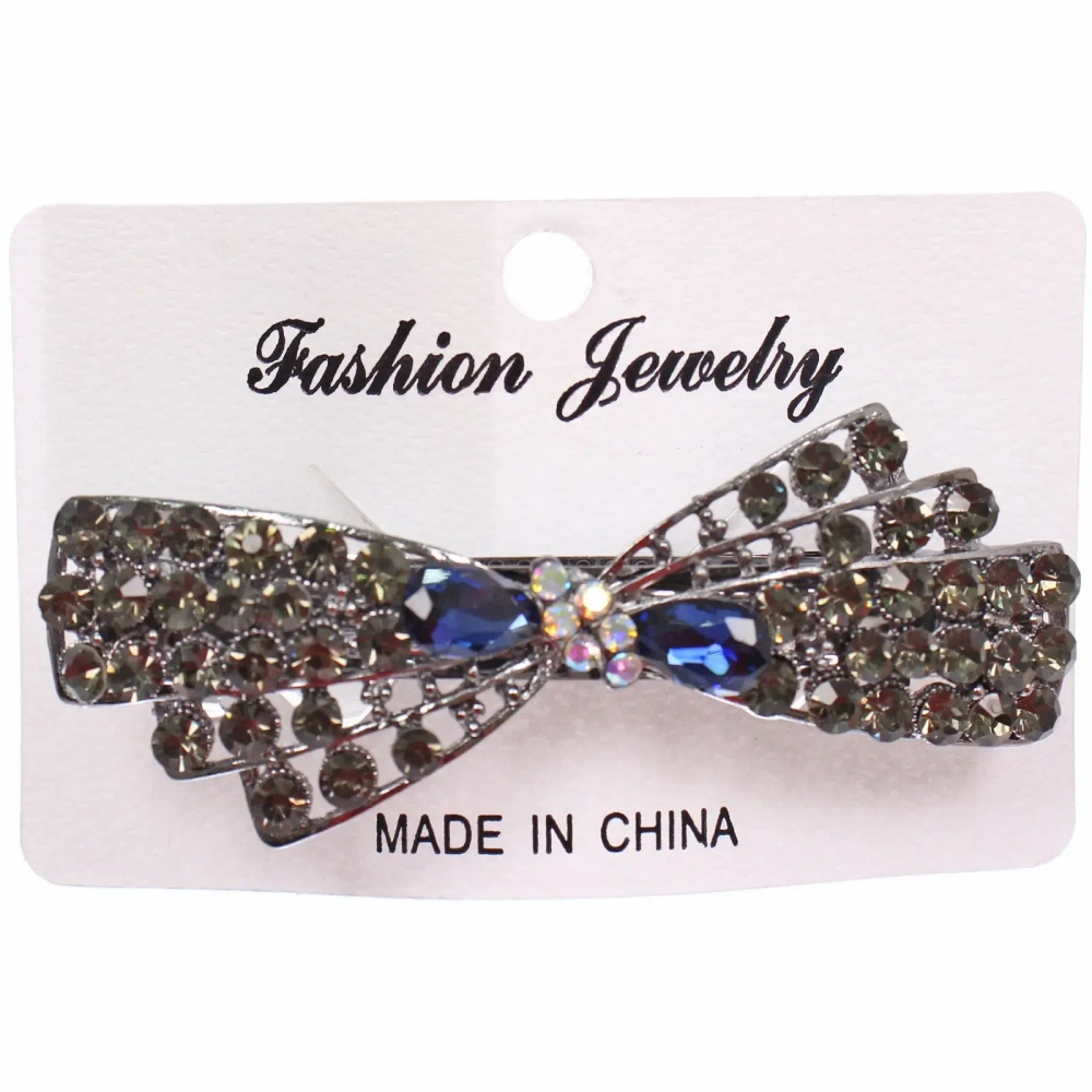 Заколка - автомат металлическая на блистере «KLEVER», тоскана, цвет как на фото, 8*3см ( хедр Кокетка)