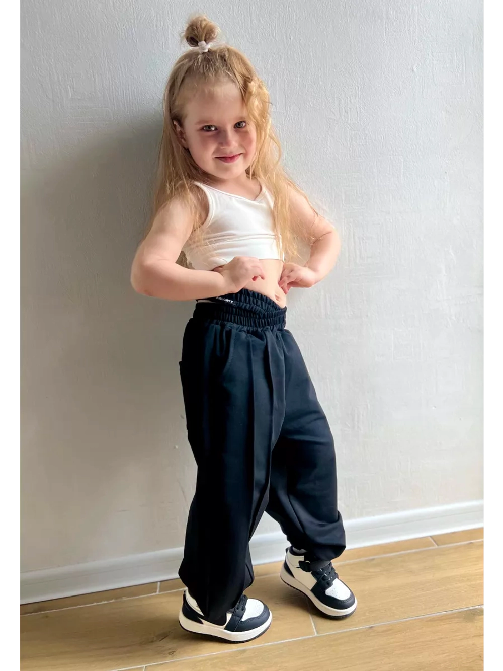 Брюки спортивные с двойной талией