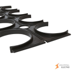 Держатель расстояния (кластер) для двустенных труб d110 мм четверной черный EKF-Plast