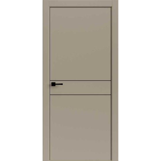 Купить Межкомнатная дверь экошпон Tamburat Light Geometry 4309 лофт мокко кромка ABS чёрная глухая