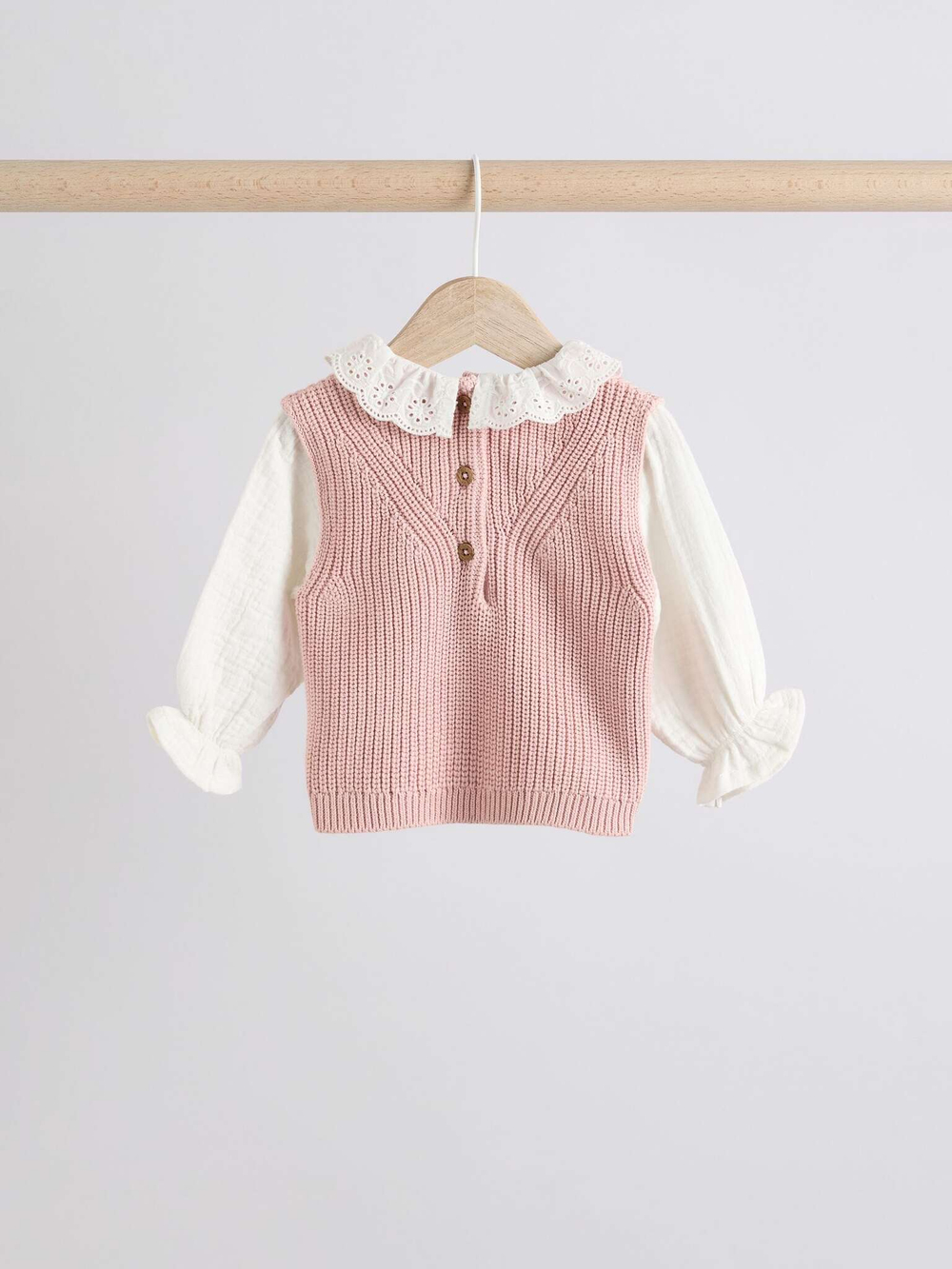 Комплект из трех предметов для малышей Next E65-157, Розовый, Молочный