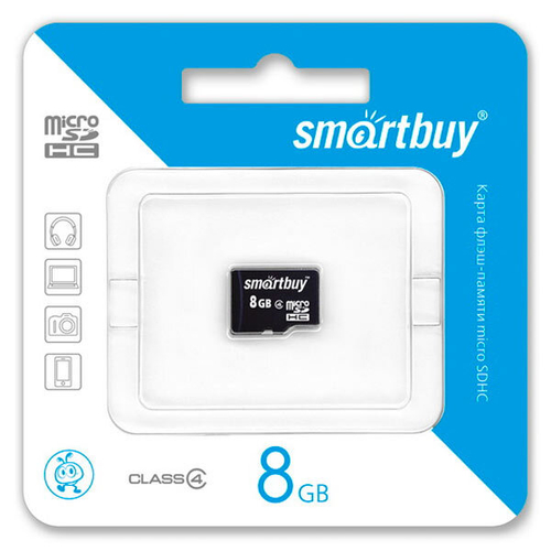 карта памяти SmartBuy 8Gb microSDcl.4