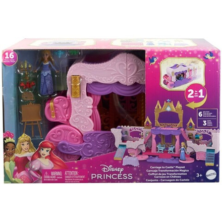 Disney Princess - Карета принцессы Замок 2-в-1 набор + кукла HWX17 / артикул   HWX17  / GTIN 194735222766