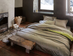 Постельное белье 2 спальное евро Blanc des Vosges Constellations Citrus Франция