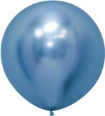 S шар гигант 24"/60 см, хром синий (БГ-90)