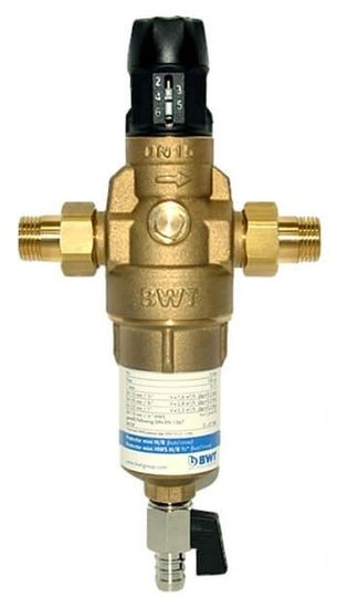 Фильтр BWT Protector mini H/R 3/4" HWS с редуктором давления горячей воды 100 мкм (810563)