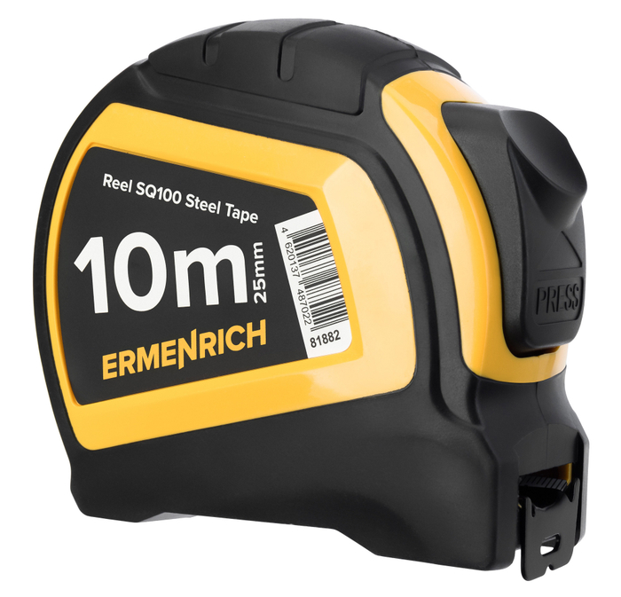 Рулетка Ermenrich Reel SQ100, желтый