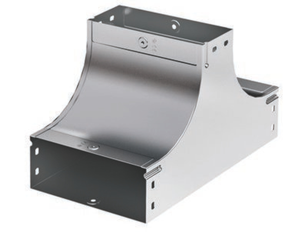 Т-Ответвитель вверх TS 300/80 в комплекте с крепежными элементами исоединительными пластинами, необходимыми для монтажа, цинк-ламельный